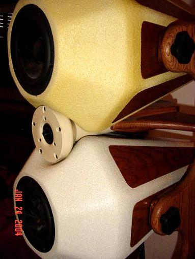 Refinished SST-8 speakers after Poly clear coat ruined the finish..-ambering.jpg